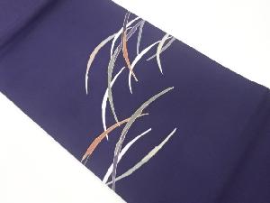 塩瀬金彩葉模様名古屋帯